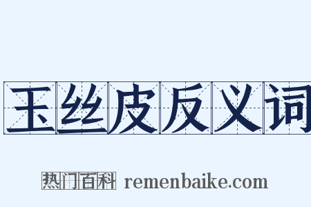 玉丝皮反义词是什么意思的图片